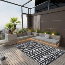 vidaXL fekete PP kültéri szőnyeg 160x230 cm lakástextília