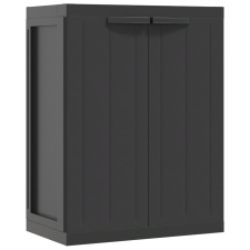 vidaXL fekete PP kültéri tárolószekrény 65 x 37 x 85 cm (364204) bútor