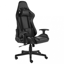 vidaXL Fekete PVC forgó gamer szék forgószék