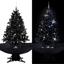 vidaXL Fekete PVC havazó karácsonyfa ernyő alakú talppal 140 cm karácsonyi dekoráció