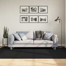 vidaXL fekete rövid szálú puha és mosható szőnyeg 160 x 230 cm lakástextília