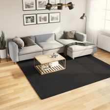 vidaXL fekete rövid szálú puha és mosható szőnyeg 240 x 240 cm lakástextília