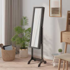 vidaXL fekete szabadon álló tükör 34 x 37 x 146 cm bútor