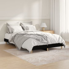 vidaXL fekete szerelt fa ágykeret 120 x 190 cm ágy és ágykellék