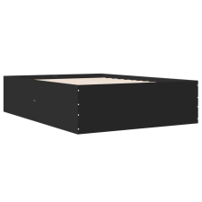 vidaXL fekete szerelt fa ágykeret 140 x 200 cm (3280924) ágy és ágykellék