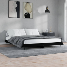 vidaXL fekete szerelt fa ágykeret 180 x 200 cm ágy és ágykellék