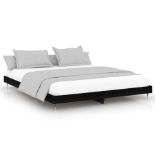 vidaXL fekete szerelt fa ágykeret 200 x 200 cm (832110) ágy és ágykellék
