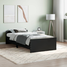 vidaXL fekete szerelt fa ágykeret 90 x 190 cm ágy és ágykellék