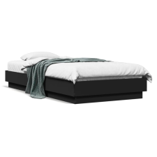 vidaXL fekete szerelt fa ágykeret 90 x 190 cm ágy és ágykellék