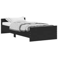 vidaXL fekete szerelt fa ágykeret 90 x 190 cm (835940) ágy és ágykellék