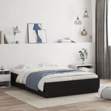 vidaXL fekete szerelt fa ágykeret fiókkal 120 x 200 cm ágy és ágykellék