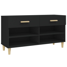 vidaXL fekete szerelt fa cipősszekrény 102x35x55 cm (812817) bútor