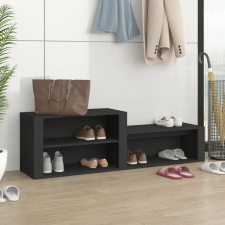 vidaXL fekete szerelt fa cipőszekrény 150 x 35 x 45 cm bútor