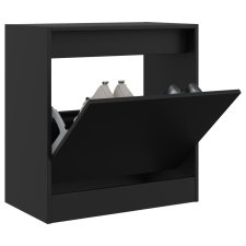 vidaXL fekete szerelt fa cipőszekrény 60 x 34 x 63,5 cm bútor
