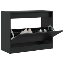 vidaXL fekete szerelt fa cipőszekrény 80 x 34 x 63 cm bútor