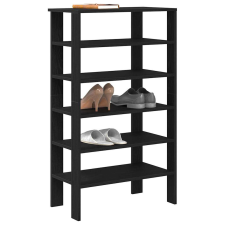 vidaXL fekete szerelt fa cipőtároló szekrény 61x32x105 cm bútor