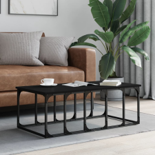 vidaXL fekete szerelt fa dohányzóasztal 100 x 50 x 35,5 cm bútor