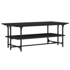 vidaXL fekete szerelt fa dohányzóasztal 100 x 50 x 40 cm (835319) bútor