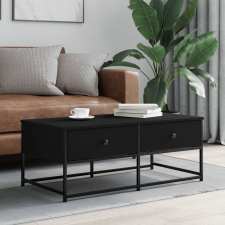 vidaXL Fekete szerelt fa dohányzóasztal 100 x 51 x 40 cm bútor
