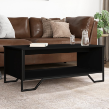 vidaXL fekete szerelt fa dohányzóasztal 100 x 51 x 40 cm bútor