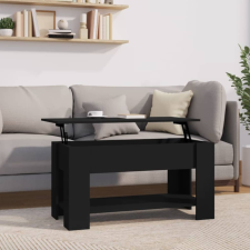 vidaXL fekete szerelt fa dohányzóasztal 101 x 49 x 52 cm bútor