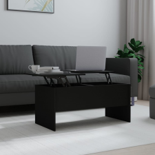 vidaXL fekete szerelt fa dohányzóasztal 102 x 50,5 x 46,5 cm bútor