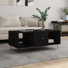 vidaXL fekete szerelt fa dohányzóasztal 102 x 50 x 40 cm bútor