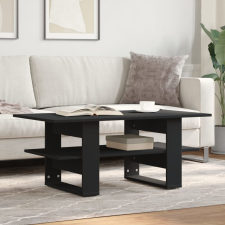 vidaXL fekete szerelt fa dohányzóasztal 102 x 55 x 42 cm bútor