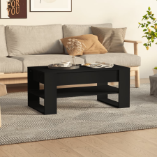 vidaXL fekete szerelt fa dohányzóasztal 102 x 55 x 45 cm bútor
