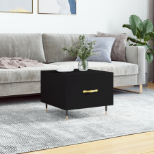 vidaXL fekete szerelt fa dohányzóasztal 50 x 50 x 40 cm bútor