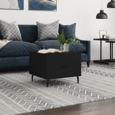 vidaXL fekete szerelt fa dohányzóasztal 50 x 50 x 40 cm bútor