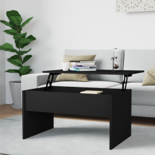 vidaXL Fekete szerelt fa dohányzóasztal 80 x 50,5 x 41,5 cm bútor