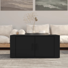 vidaXL fekete szerelt fa dohányzóasztal 80 x 50 x 36 cm bútor