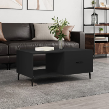 vidaXL fekete szerelt fa dohányzóasztal 90 x 50 x 40 cm bútor