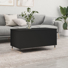 vidaXL fekete szerelt fa dohányzóasztal 90x44,5x45 cm bútor