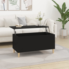 vidaXL fekete szerelt fa dohányzóasztal 90x44,5x45 cm bútor