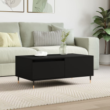vidaXL fekete szerelt fa dohányzóasztal 90x50x36,5 cm bútor