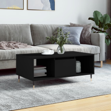 vidaXL fekete szerelt fa dohányzóasztal 90x50x36,5 cm bútor