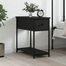 vidaXL fekete szerelt fa éjjeliszekrény 30x60x60 cm bútor