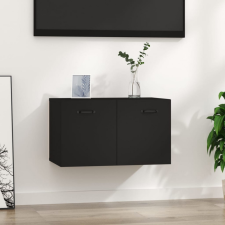 vidaXL Fekete szerelt fa faliszekrény 60 x 36,5 x 35 cm bútor