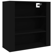 vidaXL fekete szerelt fa faliszekrény 80x33x80 cm (816593) bútor