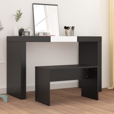 vidaXL fekete szerelt fa fésülködőszék 70 x 35 x 45 cm bútor