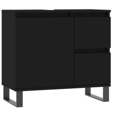 vidaXL fekete szerelt fa fürdőszobaszekrény 65 x 33 x 60 cm (831613) fürdőszoba bútor