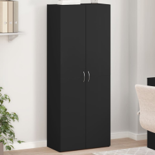 vidaXL fekete szerelt fa irattartó szekrény 60 x 32 x 153 cm bútor