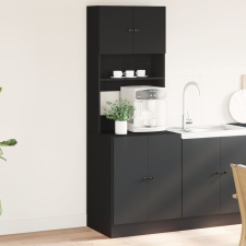 vidaXL fekete szerelt fa konyhaszekrény 60 x 50 x 180 cm bútor