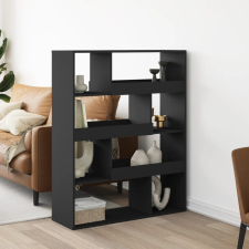 vidaXL fekete szerelt fa könyvespolc 100 x 33 x 125,5 cm bútor