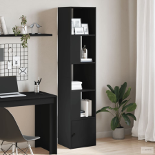 vidaXL Fekete szerelt fa könyvszekrény 40 x 36 x 189 cm bútor