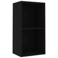 vidaXL fekete szerelt fa könyvszekrény 40x30x76,5 cm (800928) bútor