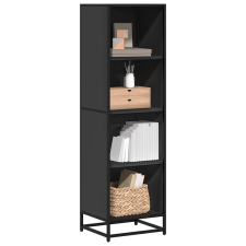 vidaXL fekete szerelt fa könyvszekrény 40x35x139 cm bútor