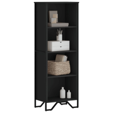 vidaXL fekete szerelt fa könyvszekrény 50 x 31 x 137,5 cm bútor